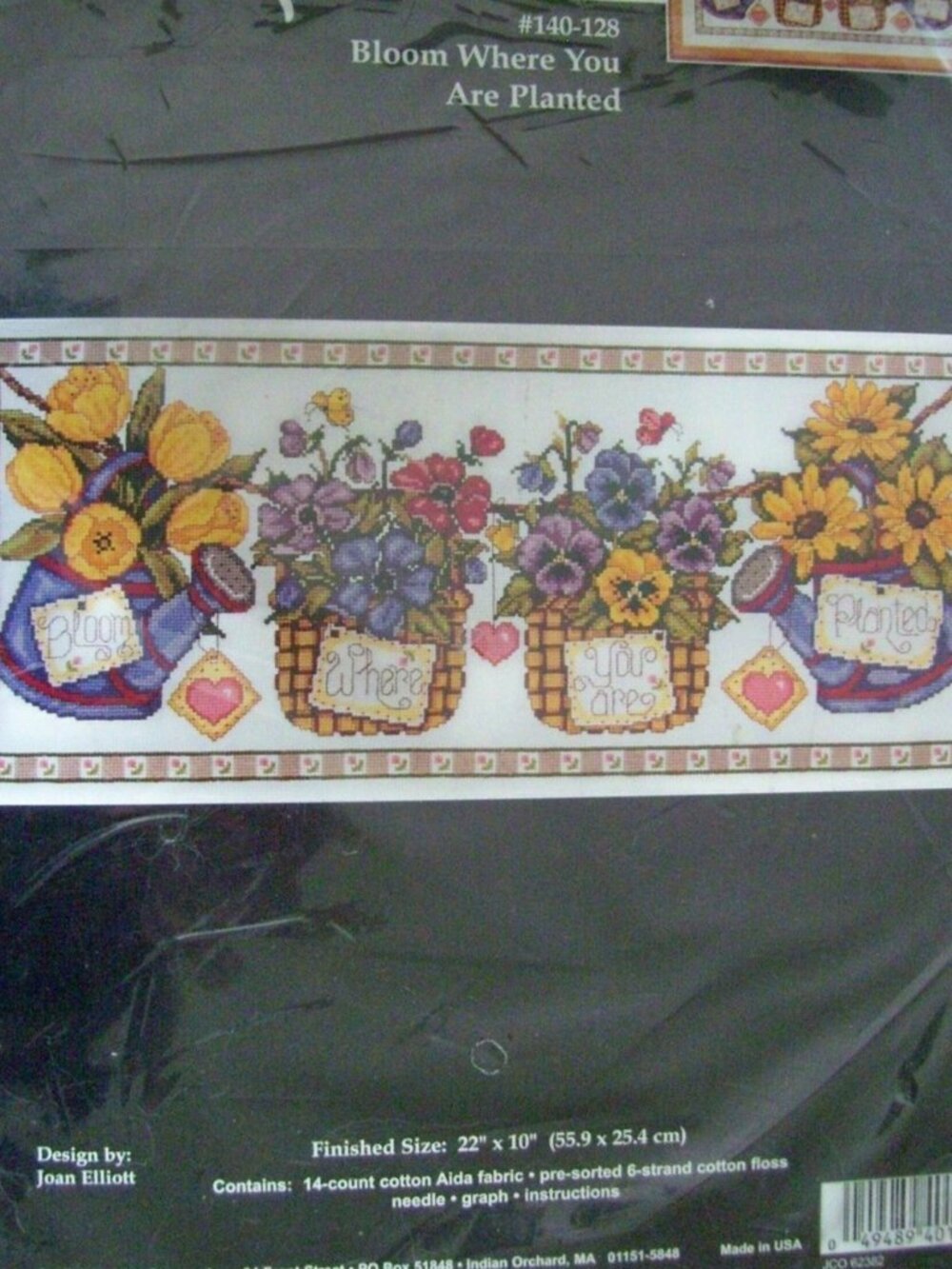 Vintage Cross Stitch Kit Janlynn Bloom Where You Are Planted #140-128 Flowers